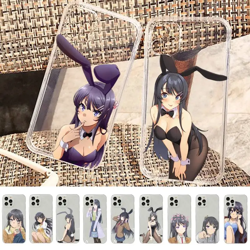 

Anime Mai Sakurajima Phone Case for iPhone 11 12 13 mini pro XS MAX 8 7 6 6S Plus X 5S SE 2020 XR case