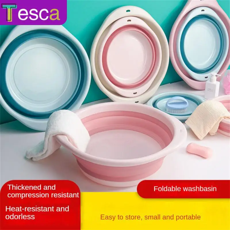 

Durable And Foldable Convenient Store Telescopic Wash Basins Safe Plastic Folding Basin Saving Space Thickened Sink Drain Basket