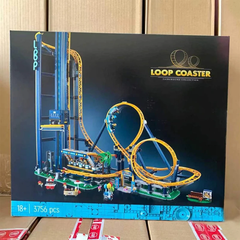 

IN STOCK Roller Coaster Building Blocks Model Fit 10303 MOC Creative Fairground Bricks 3756pcs Children's Toys Christmas Gift