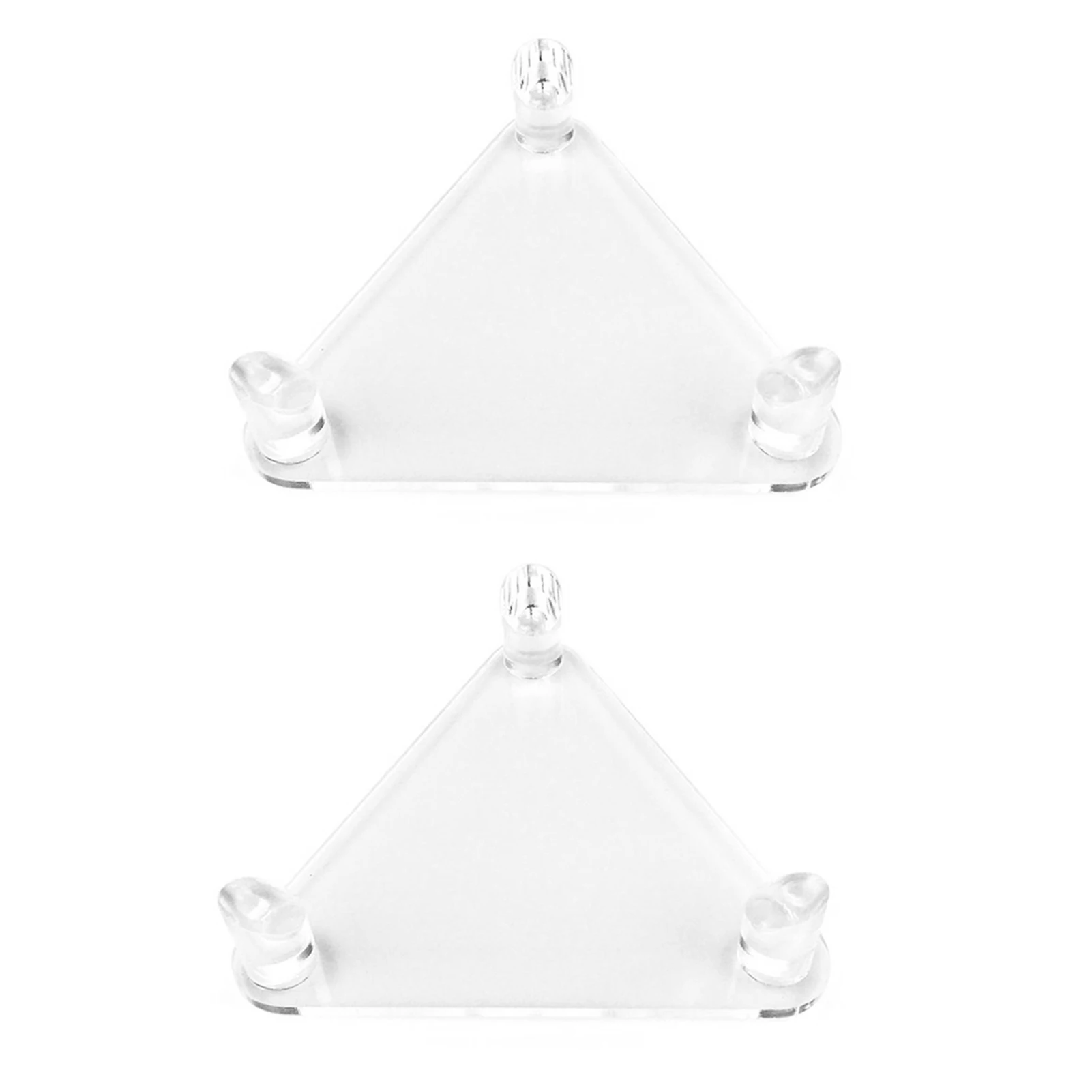 

2pcs Stable Transparent Display Stand Waterproof Acrylic Ball Holder Home Triangle Easy Clean Storage Rack Basketball Soccer