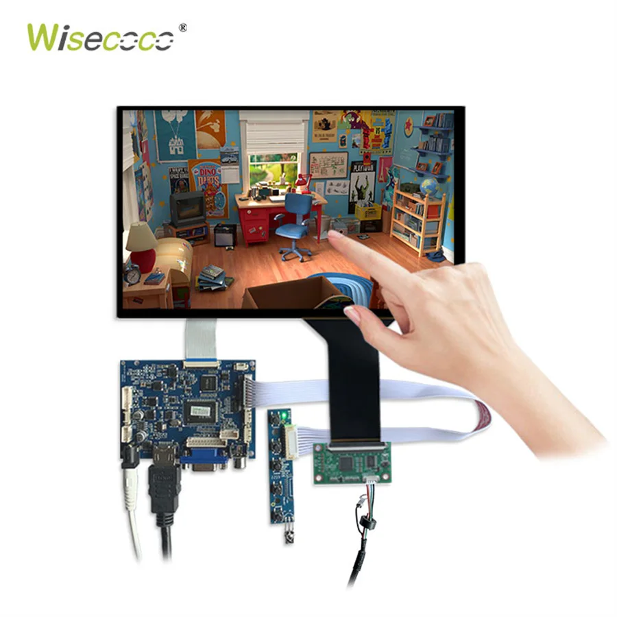 Wisecoco 10.1 Inch Capacitive Touch Screen 1280x800 16:10 Tablet LCD Module Raspberry Pi 4 Display Control Board10 Points