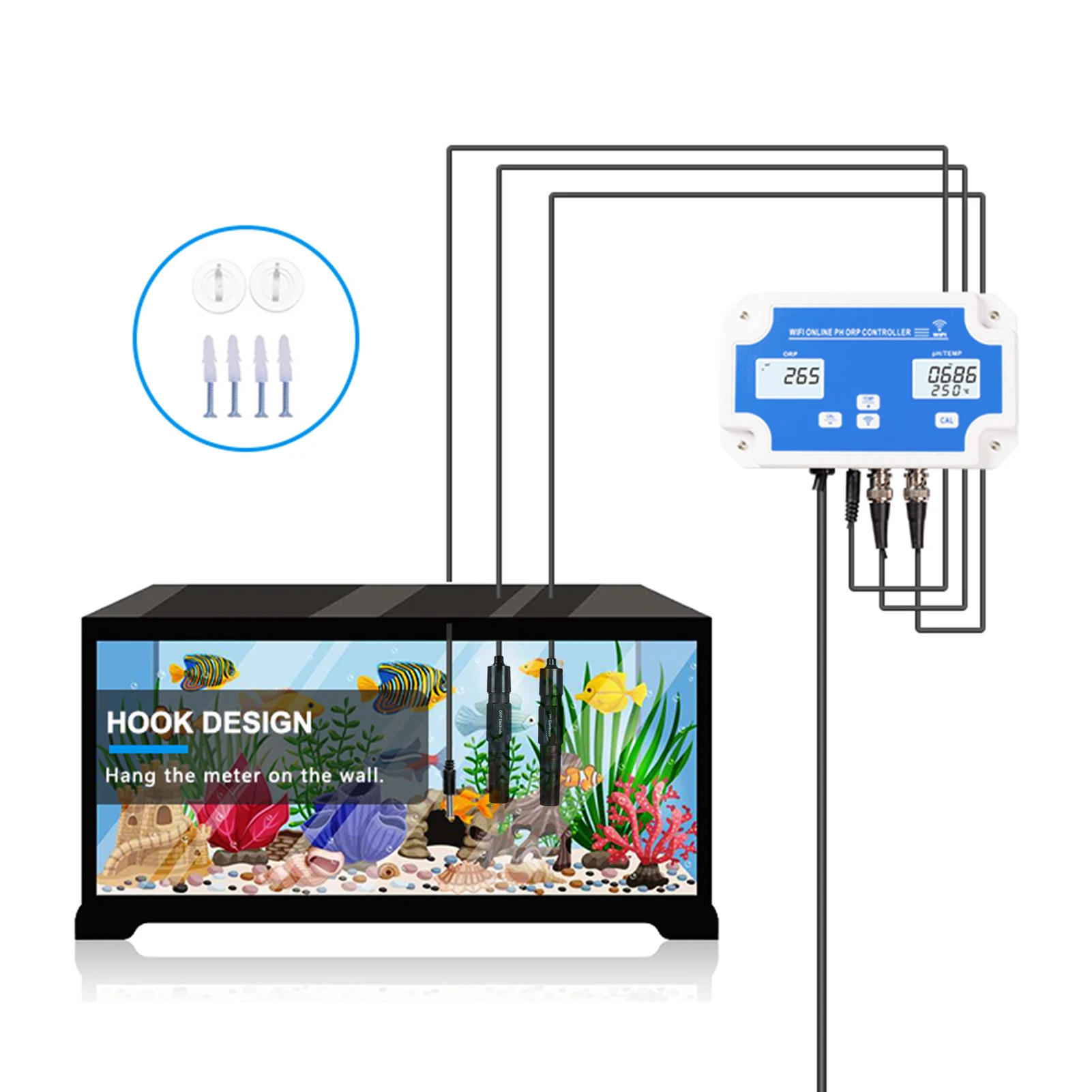 Беспроводной Wi-Fi онлайн-Детектор управления Датчик качества воды Professional 3 в 1