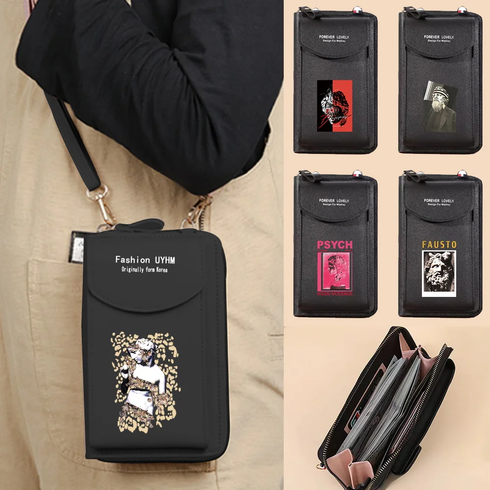 

Phone Bags Cute Sculpture Series Crossbody Zipper Flap Bag Women Trend Mini PU Leather Shoulder Messenger Bag Ladies Small Purse