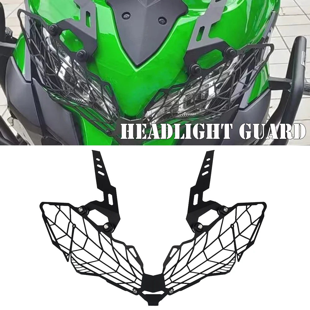 

Motorcycle Headlight Shield Guard Protector Headlamp Mesh Grille Cover For Kawasaki VERSYS 650 2015 2016 2017 2018 2019 2020 21