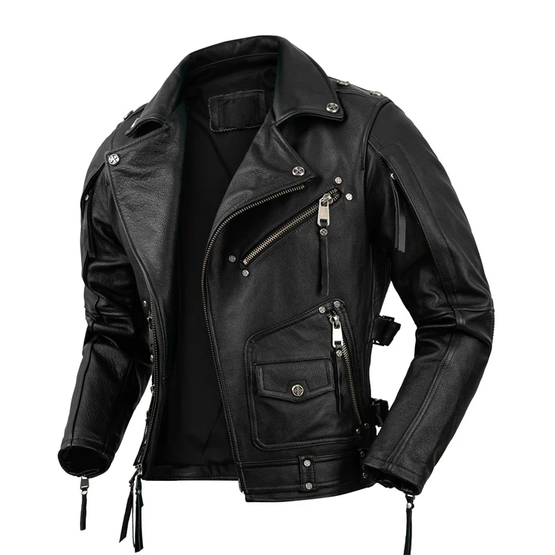 2023 Motorcycle Leather Jacket Men Moto Riding Leather Jacket Mens Clothing Biker Coat Genuine Natural Calfskin Clothes Mens 4 2023 Motorcycle Leather Jacket Men Moto Riding Leather Jacket Mens Clothing Biker Coat Genuine Natural Calfskin Clothes Mens 4