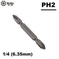 1pc double head cross screwdriver bit 14 6 35mm ph2 magnetic screw driver bit kit head for electric screwdriver pneumatic tool