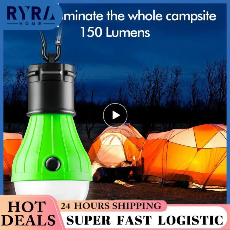 

Portable LED Camping Lantern Battery Operated Tent Lamp Waterproof Emergency Lantern Light Bulb Light For Hiking Fishing Outdoor