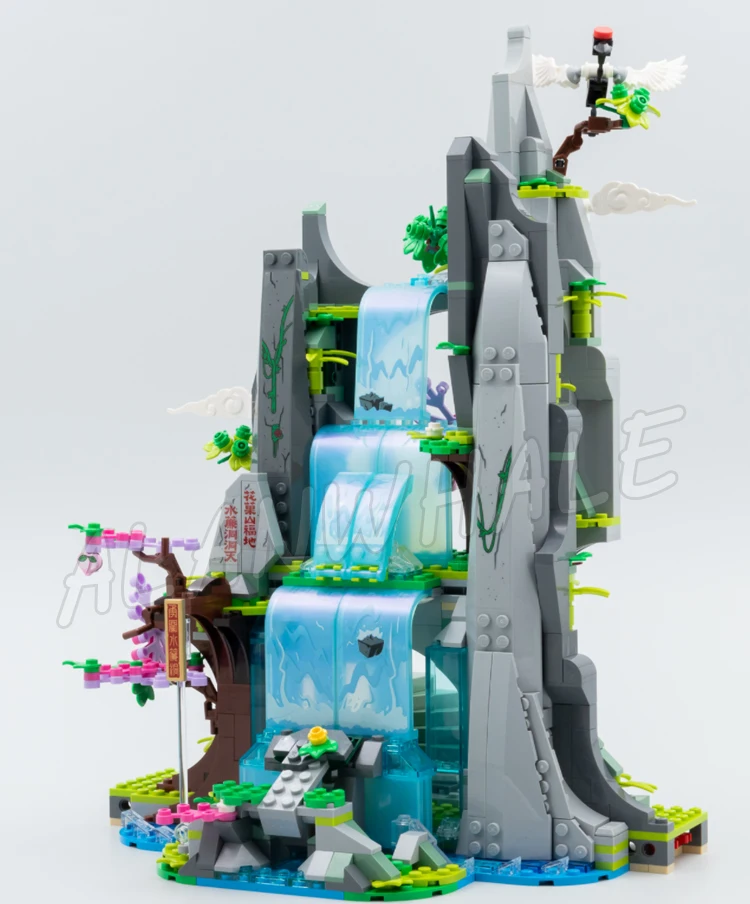 1949 шт. Monkie Kid The Legendary Flower Fruit Mountain Monkey King Sun Wukong 60047 Строительные блоки игрушки