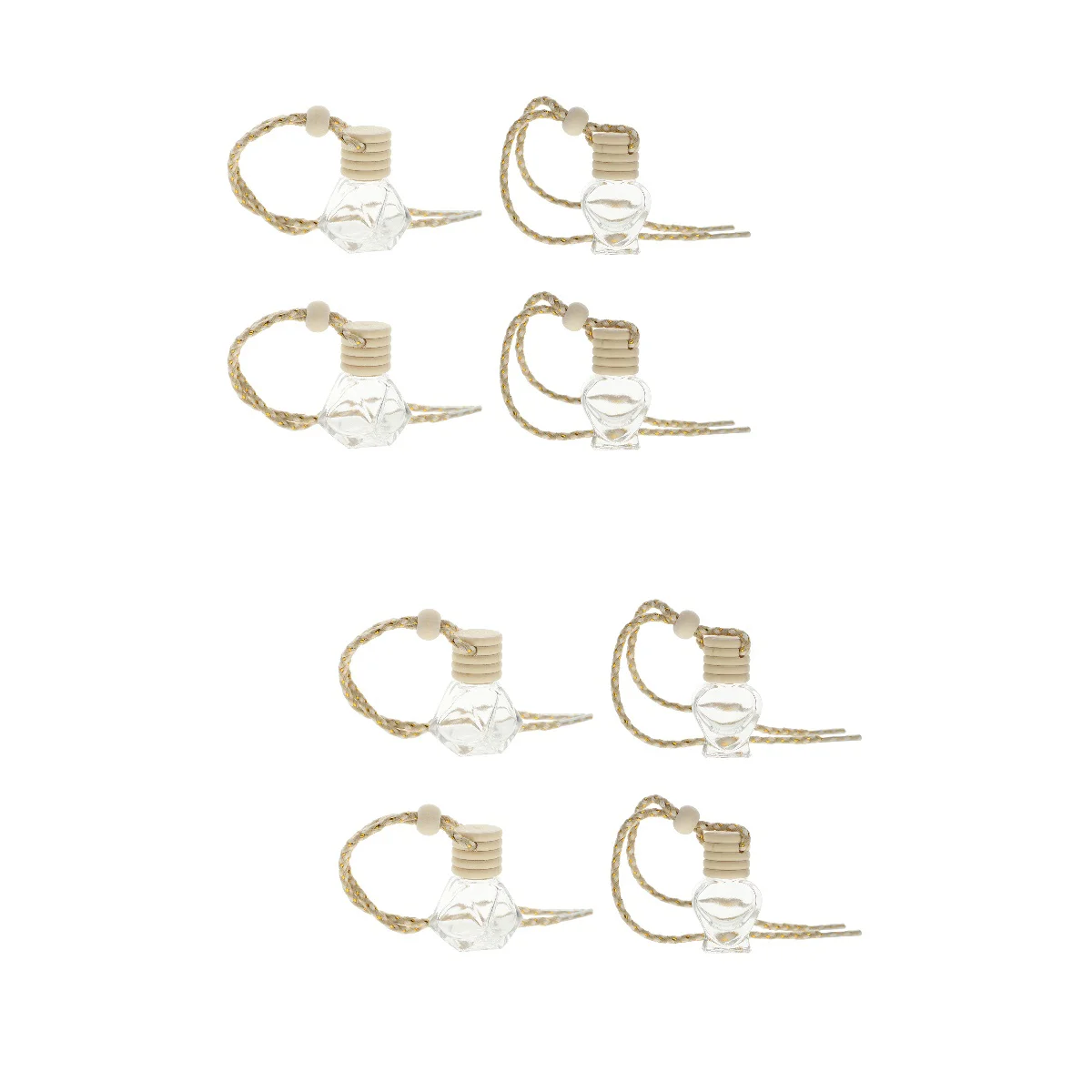 

20 Pcs Car Perfume Bottle Diffuser Small Containers Pendant Astetic Room Decor Hanging Essential Oil Glass