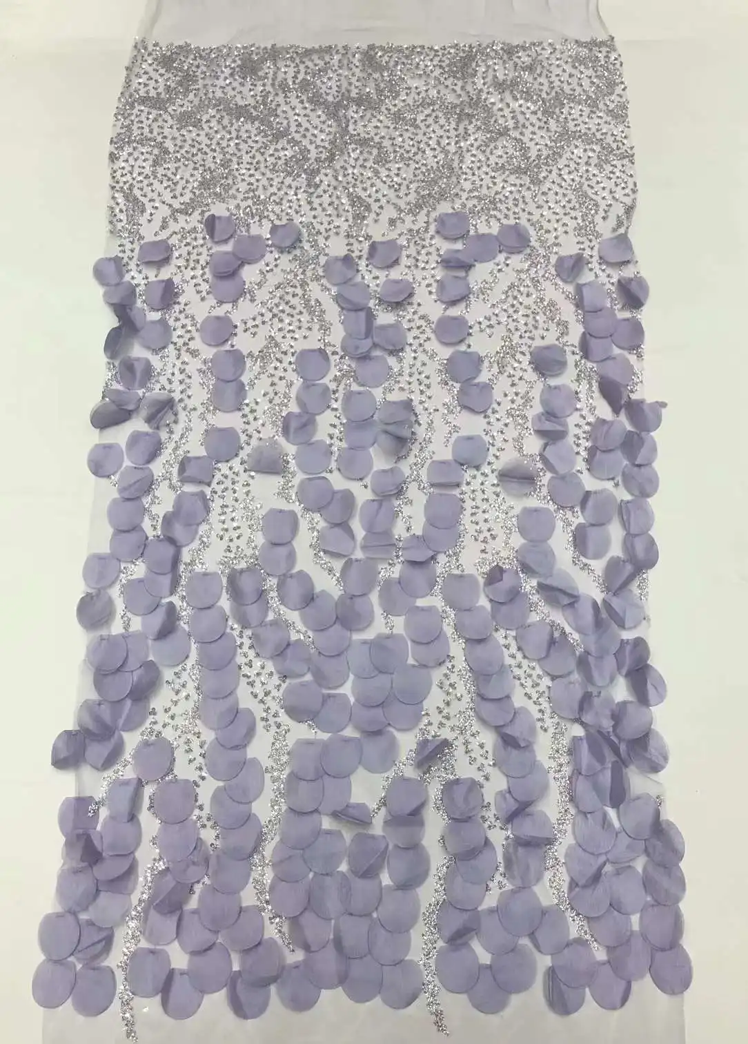 Роскошная африканская 3D Цветочная кружевная ткань 2024 Высококачественная желтая