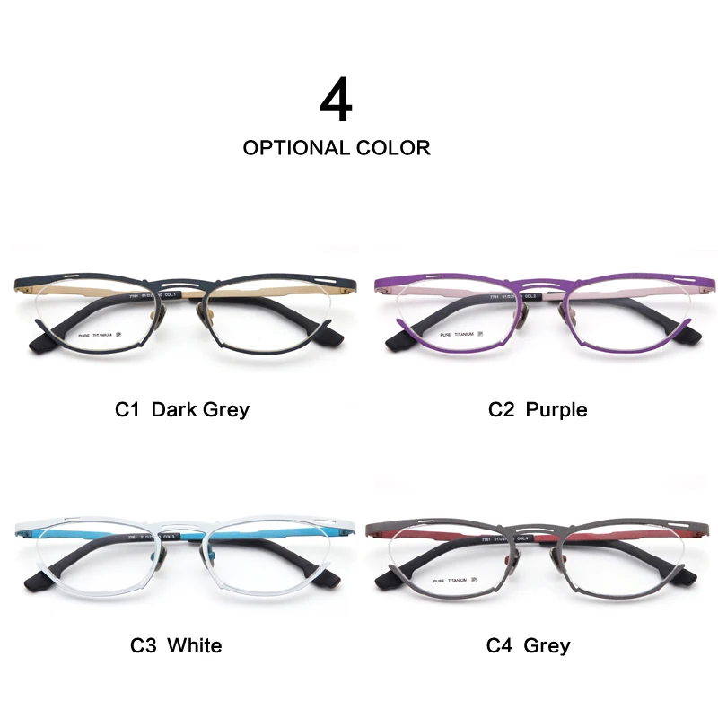 Оправа для очков титановая мужчин и женщин винтажная квадратная Ультралегкая