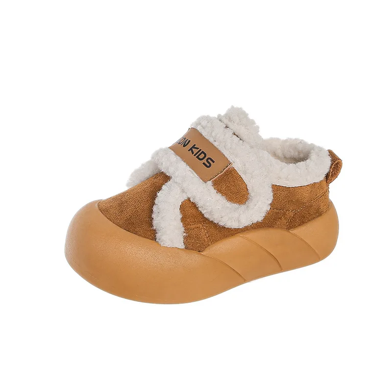 Новинка 2024 года детская хлопковая обувь зимняя теплая детские модные ботинки