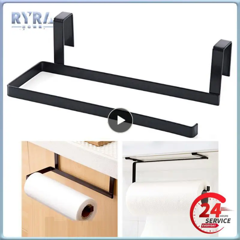 

1~10PCS Creative Tissue Paper Rack Cabinet Free Punching Paper Holder Kitchen Paper Rack Hanging Cabinet Towel Rack Kitchen