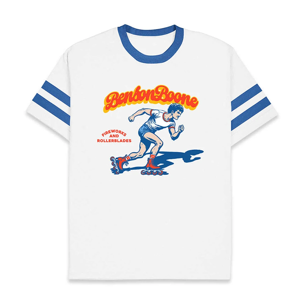 Футболка Benson Boone Rollerblading Фейерверк и Rollerblades Tour Merch Футболки Косплей Женщины