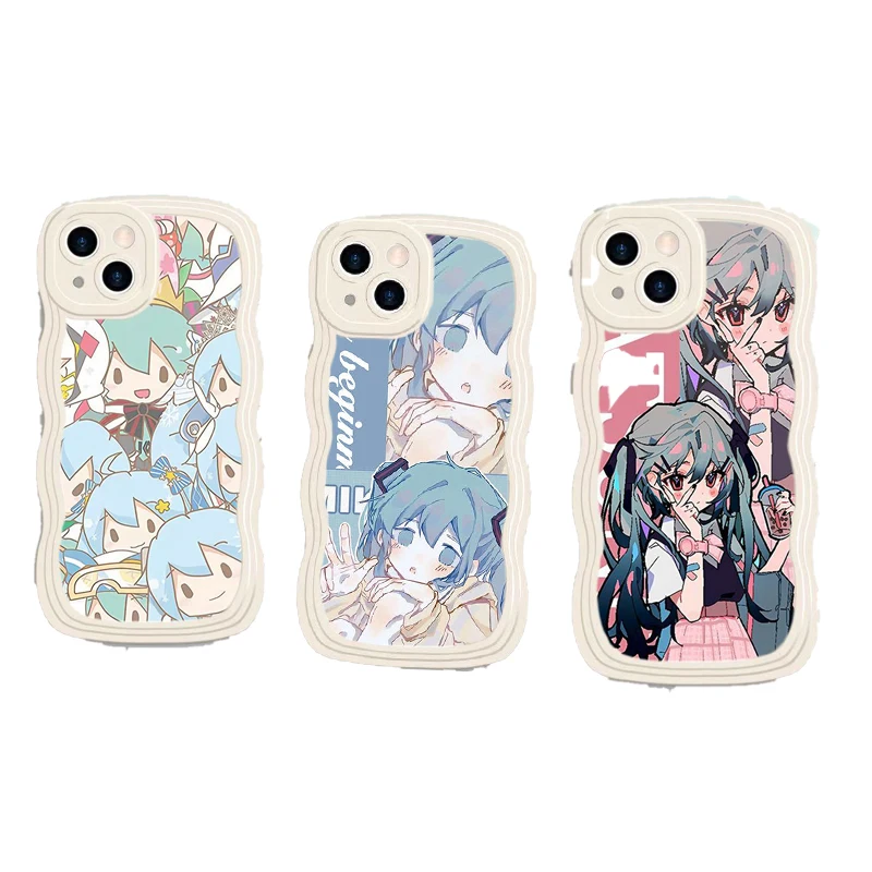 

Милый чехол для телефона Hatsune Miku Iphone 6/8 Ipxr/14/pro Max, мягкий силиконовый чехол с защитой от падения, полноразмерный праздничный подарок для девочки