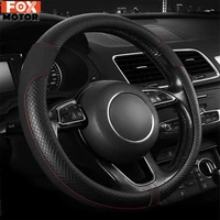 sport style pu leather steering wheel cover anti slip wear resistant interior accessories for audi q2 q3 q5 a3 a4 a5 s4 s5 s6