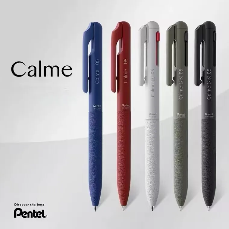 1pc Pentel Calme Mute Press 0.5 Ballpoint Pen Medium Oil Pen Japanese Stationery  School Supplies