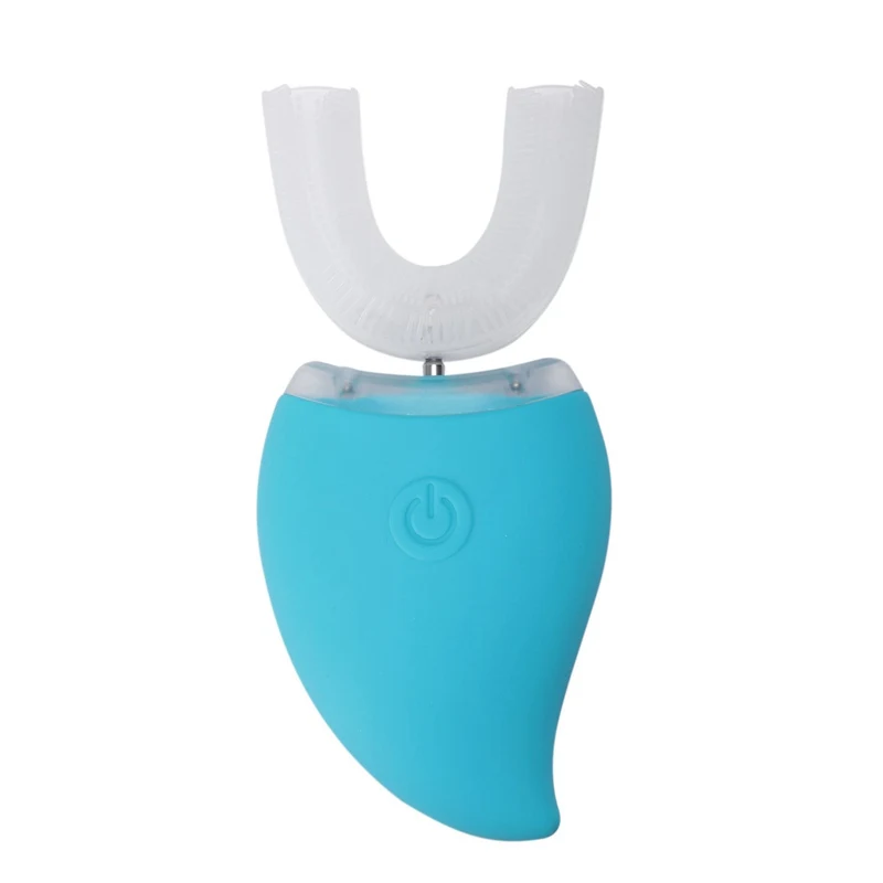 

Electric Toothbrush Sonic Wave Wireless Rechargeable 360 Degree Auto Disinfecting Silicone Toothbrush U Shape Timer Whitening