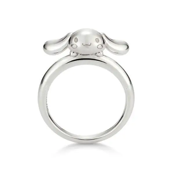 

Sanrio Cinnamoroll U-TREASURE Joint Big Ear Dog Sterling Silver Ring Kwaii Jewelry Girl's Birthday Gift
