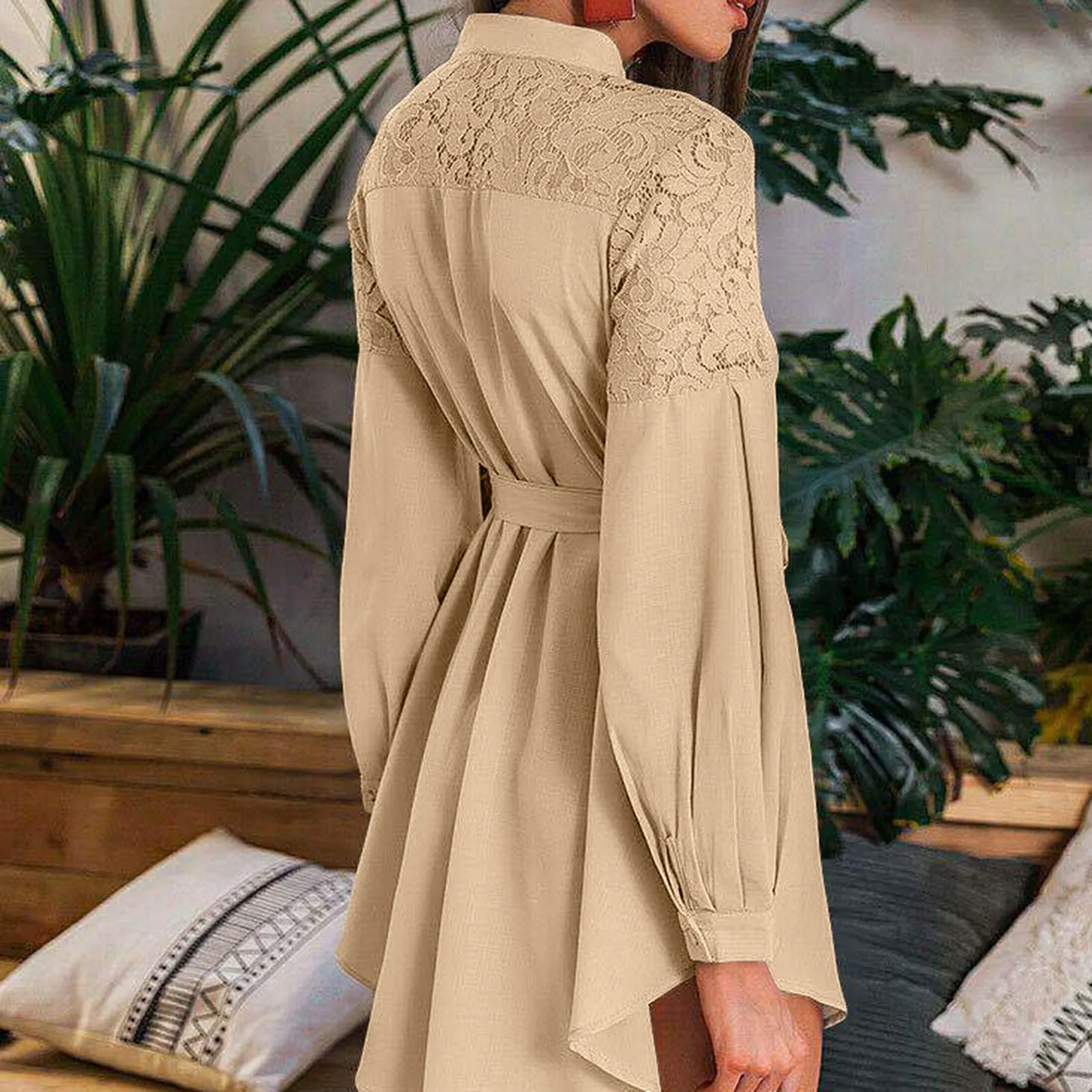 

Женское кружевное платье макси, однотонное длинное платье без бретелек с коротким рукавом и V-образным вырезом, Осень-зима