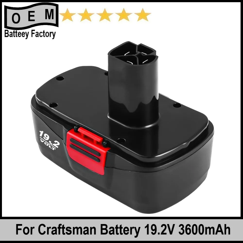 

3.6Ah Ni-Mh 19.2V Battery For Craftsman 19.2V Battery Diehard C3 130279005 315.113753 315.115410 1323903 1323517 11375 Power