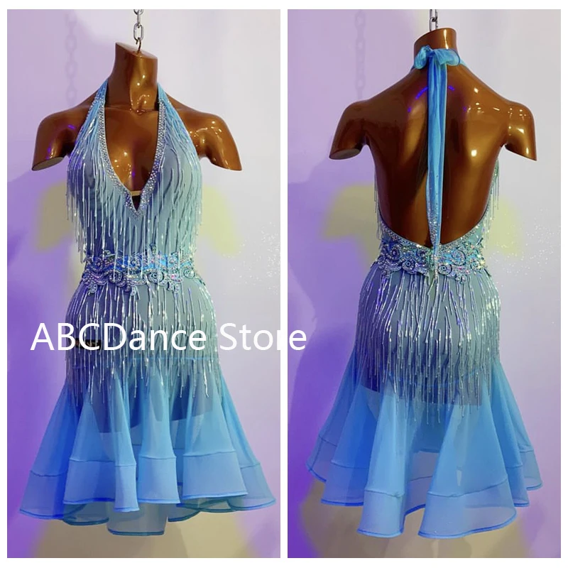Женское платье для латиноамериканских танцев танцевальное и британских