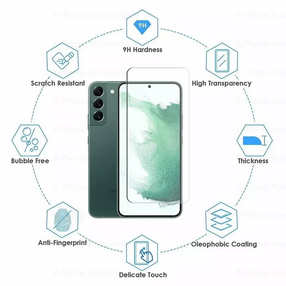 4in1 Tempered Glass For Samsung Galaxy S22 Plus S21 S20 FE Camera Lens Screen Protector For Samsung A32 A52 A52s S22+ S21FE Film