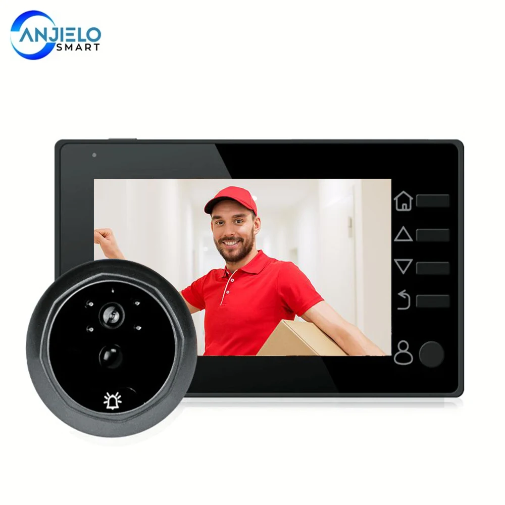4.3 Inch Video Peephole Doorbell Viewer Night Vision Camera LCD Digital Electronic Door Viewer Support Motion Detection for Home