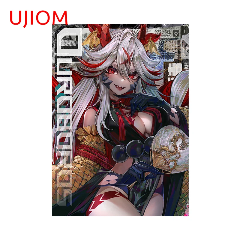 UJIOM 13 см × 9 3 пушистая девушка Drangon наклейка на стену крутая характерная аниме