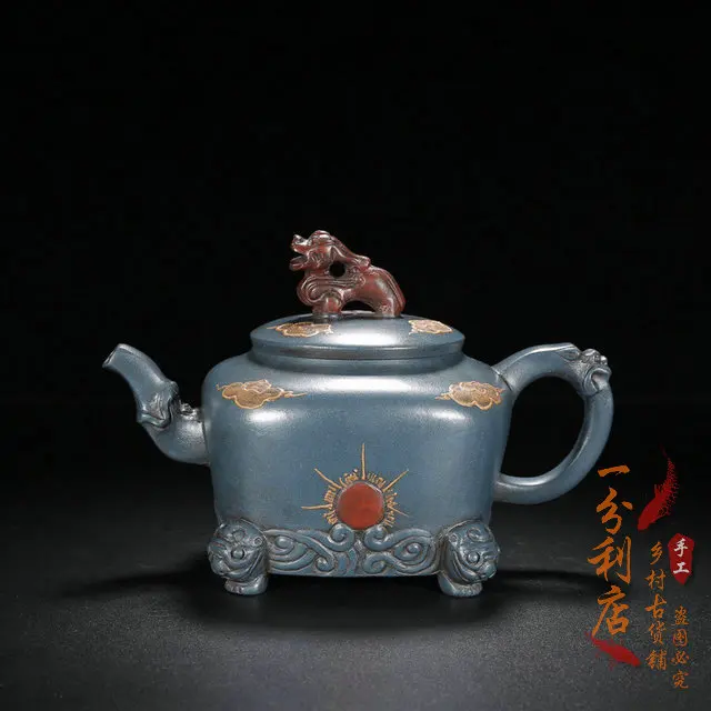 

Yixing Original Yixing Clay Teapot Handmade Famous Xu Hantang All-in-One Positive Pot Benshan Green Mud Tea Set Teapot