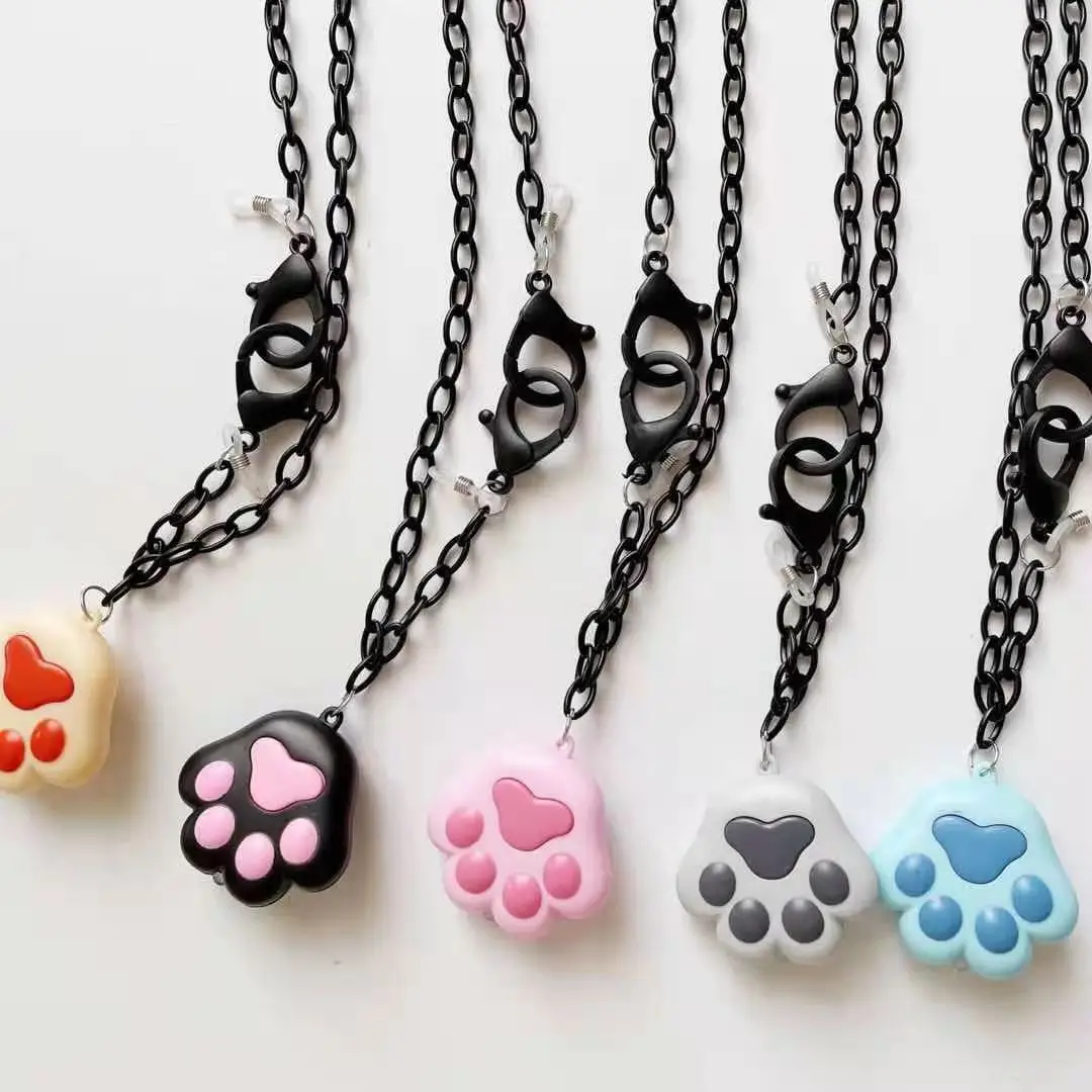

Kid's Glasses Strap Acrylic Anti-lost Mask Lanyard Holder Creative Cartoon Cat Paw Claw Charm Sunglass Chain Strap Jewelry Gift