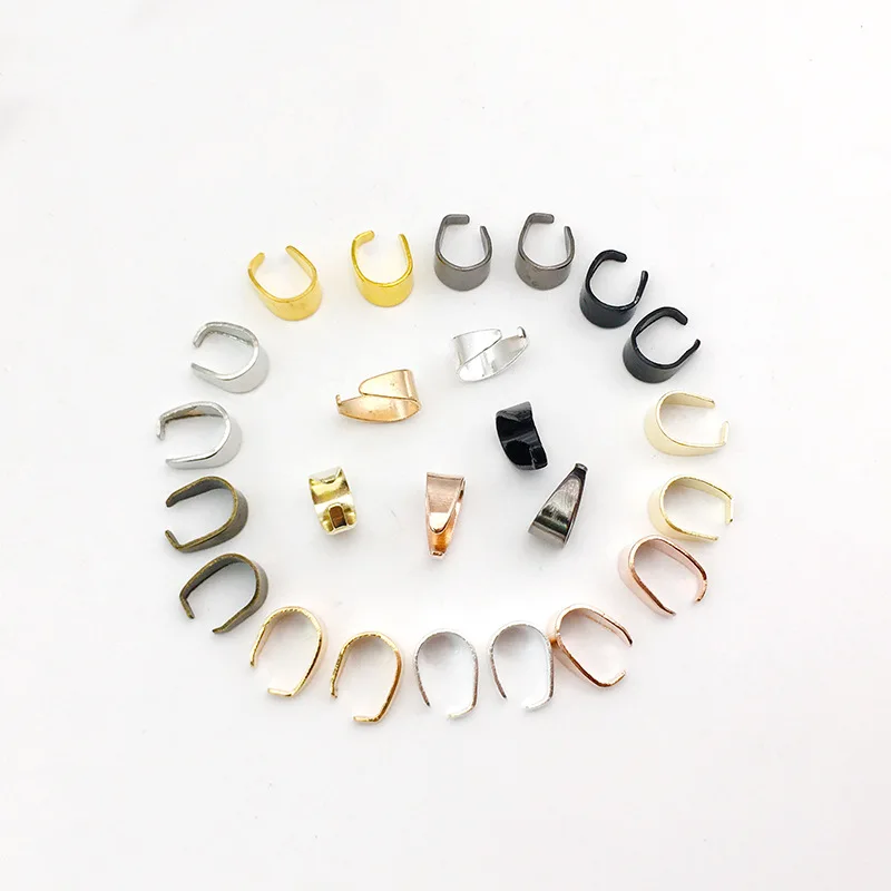 

200PCS Melon Seed Buckle DIY Jewelry Accessories Clip Buckle Bracelet Necklace Pendant Connector Clasps Bails Charm Wholesale