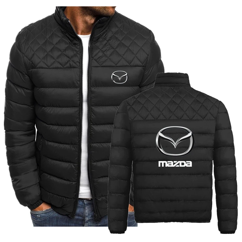 

MAZDA Fashion Casual Zipper Hoodies Men's Cotton Clothing Winter Warm Jackets Harajuku Male Stand Collar Tops Coats m01