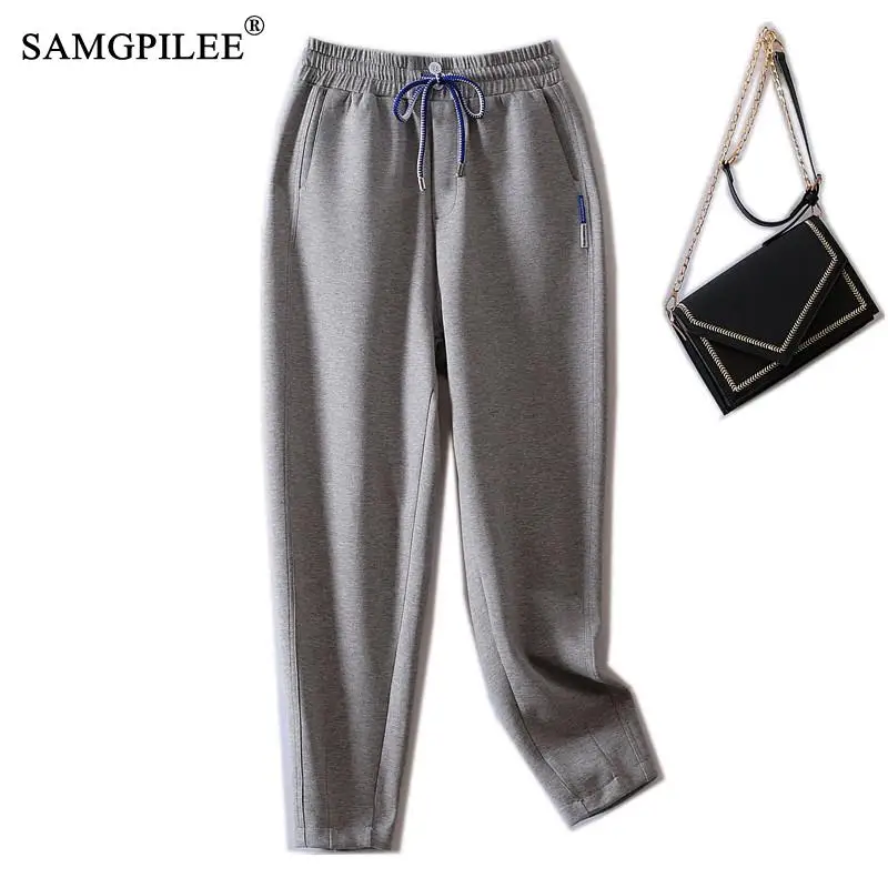 Oversize Pants 2022 New Korean Fashion Ankle-length Pants Casual Loose Space Cotton Elastic Waist High Pleated Pencil Y2k Pants