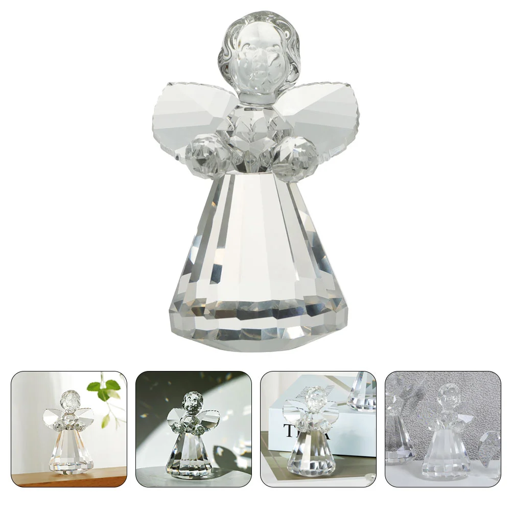 

Стеклянная фигурка Ангела офисный Декор декор скульптура благословение украшение маленькие ангелы ремесла