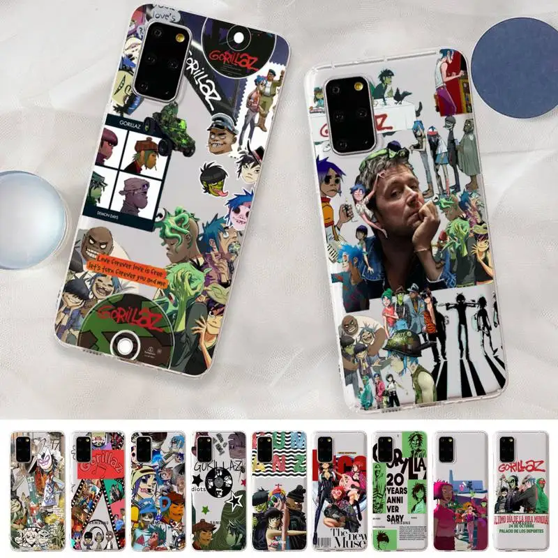 

Gorillaz Phone Case for Samsung S20 S10 lite S21 plus for Redmi Note8 9pro for Huawei P20 Clear Case