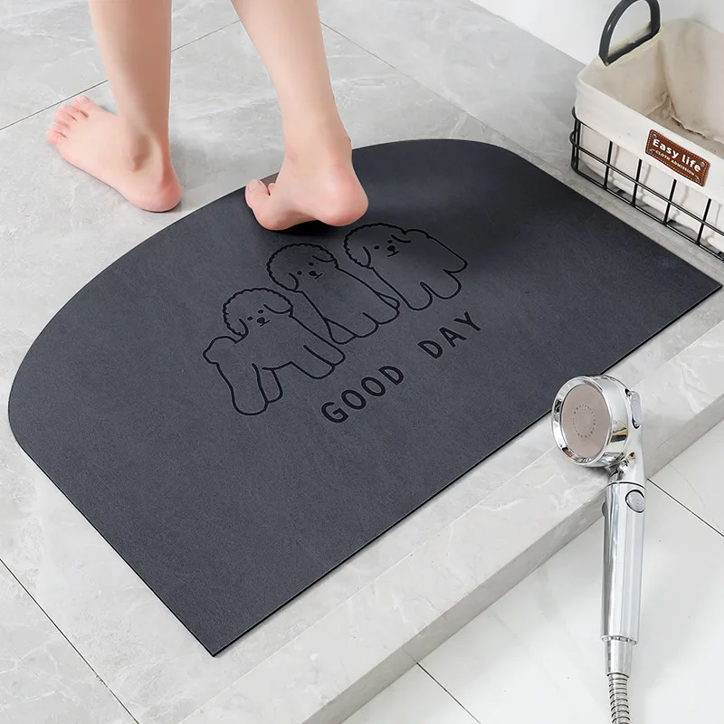 

Коврик для ванной, впитывающий Быстросохнущий коврик для ванной, нескользящий коврик для ног, домашний коврик для туалета, мягкое Грязевое ...