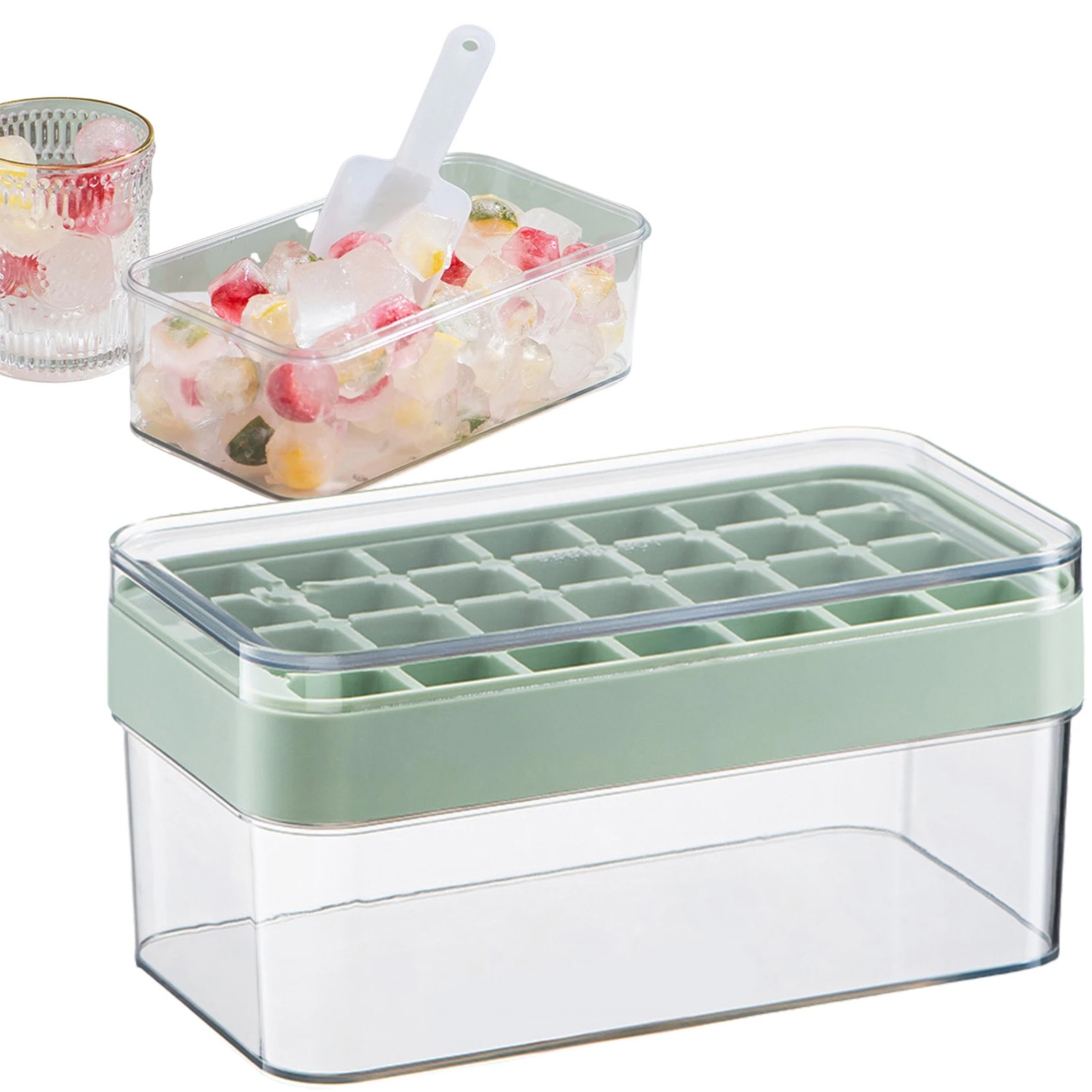 

Поднос для льда в виде Куба, фотоформа с контейнером, чашей и лопаткой