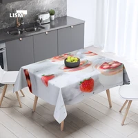 2022 delicious dessert tablecloth sweet food that makes people happy dust proof living room kitchen rectangular tea table cover