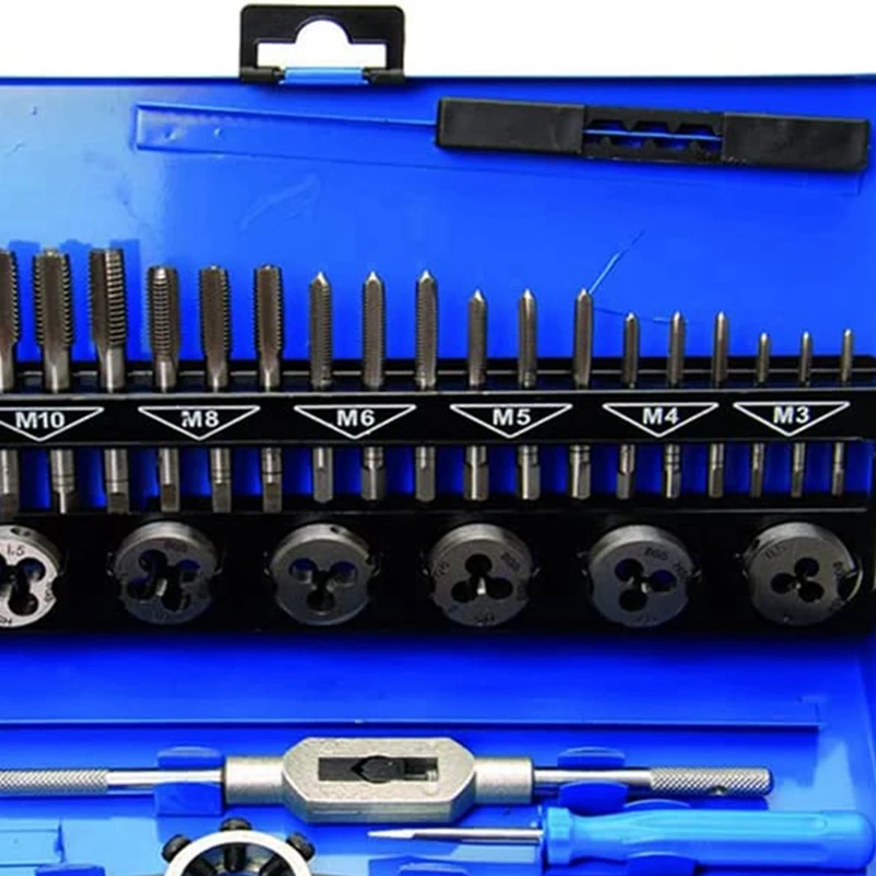 32PC Tap And Die Set Hand With 32 Sets Of Tap And Die Tapping Tool Set Tap And Die Set Drill Tool Se images - 6
