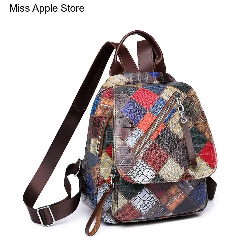 Backpack for Teenage Girls Leather Backpack Women Fashion Wild Trend Casual Small Ladies Travel Bag