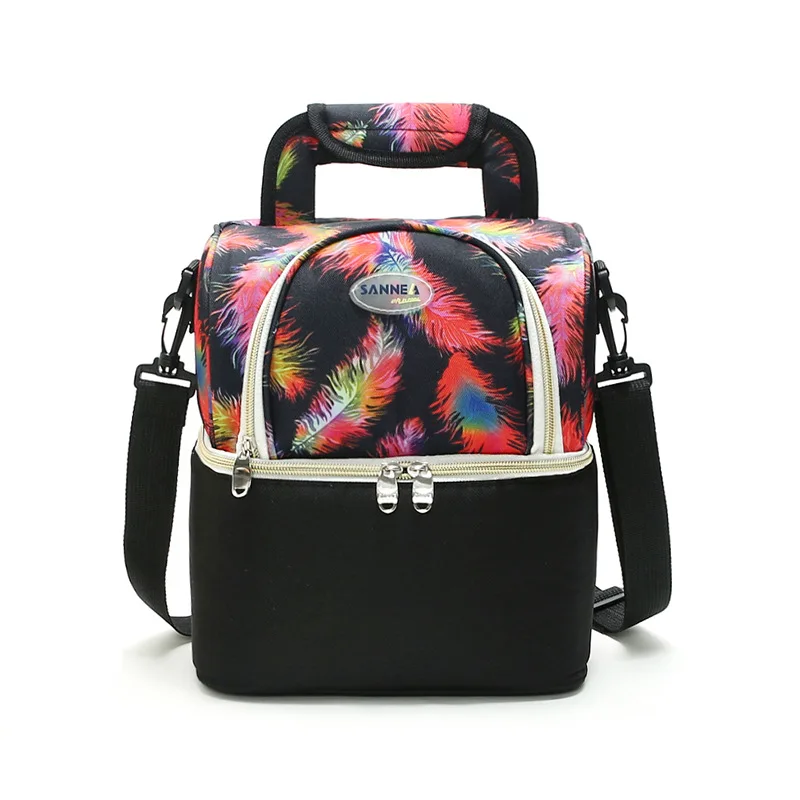 Тепловые двухслойные сумки для ланча для детей, охлаждающие мешки для пикника, изолированные пакеты для хранения свежести