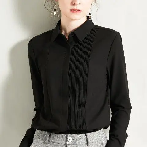 

Korean Women Cotton Shirts Women Long Sleeve Shirts Tops Office Lady Basic Shirt Korean Fashion Women Button Up Shirt Z103