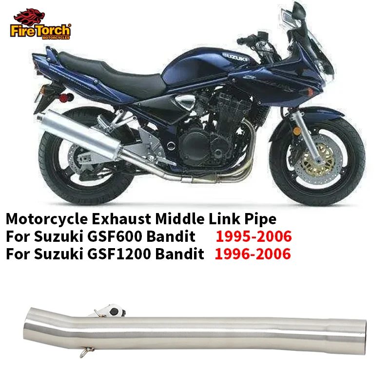 

For Suzuki Bandit 600 1995-2006 Bandit 1200 96-06 GSF600 GSF 600 1200 Escape Slip-on Motorcycle Exhaust Muffler Mid Link Pipe