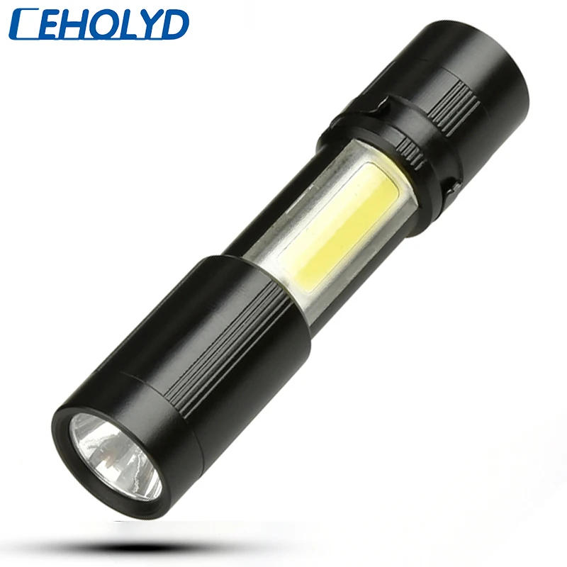 

LED MINI Flashlight XPE + COB Torch Pen Light Waterproof Aluminum 4 Modes Torch Use AAA Battery For Camping Working Lantern