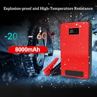 gkfly 12v car jump starter battery booster charger 8000mah power bank booster starting device launcher for 3 0l gas 2 0l diesel