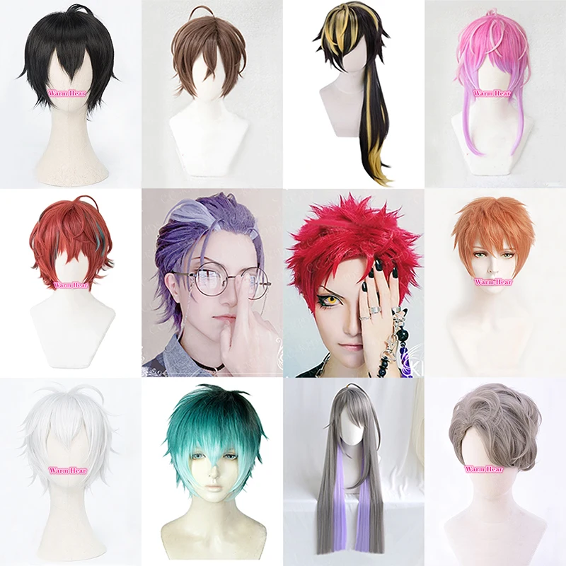 

DRB гипноз микрофонное деление рэп битва амемура рамуда нураудэ сасара доппо кеннозака Косплей Aohitsugi Samatoki волосы Wi. Парик шапка