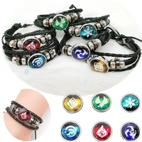 genshin impact game cosplay prop eye of god water wind thunder fire rock ice element bracelet jewelry accessories