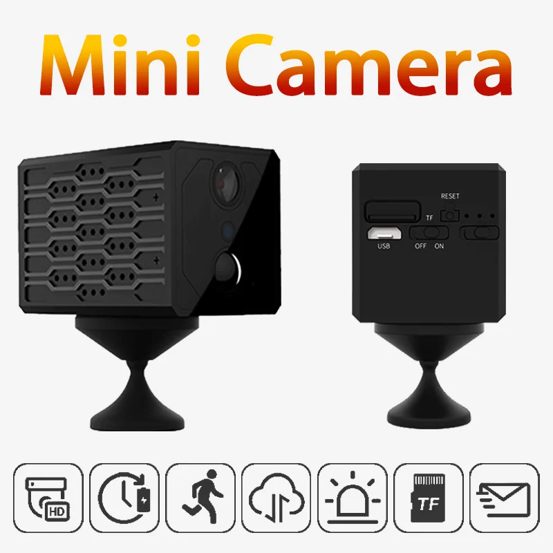 

Mini Camera WiFi Surveillance Cams IP Night Vision HD Video Security Smart Home Protection Micro Camcorder DVR Loop Recording