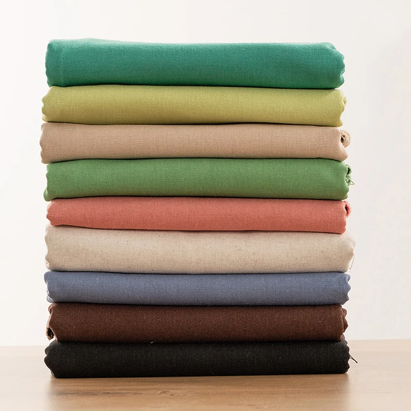 Однотонная льняная хлопчатобумажная ткань для перекрестной вышивки иглой